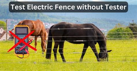 test electric fence without tester